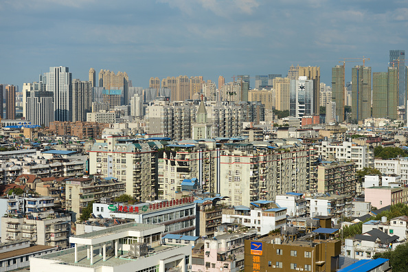 Edificios y construccione en wuhan china