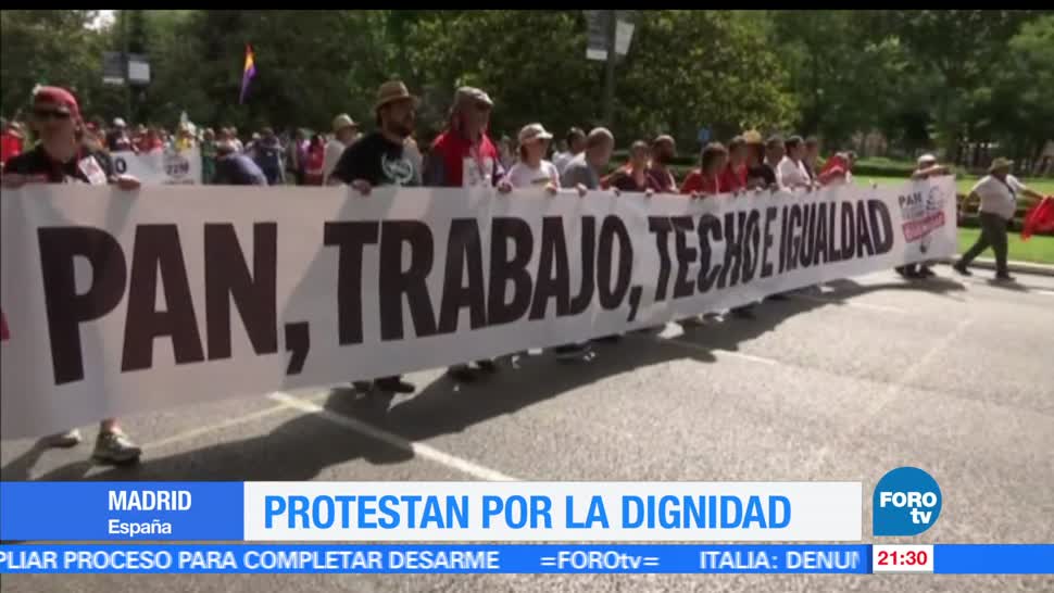 Protesta, dignidad, Madrid, España, manifestacion, trabajo