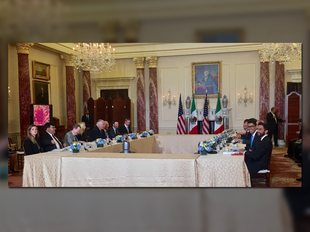 Reunión de las delegaciones de México y Estados Unidos en Washington