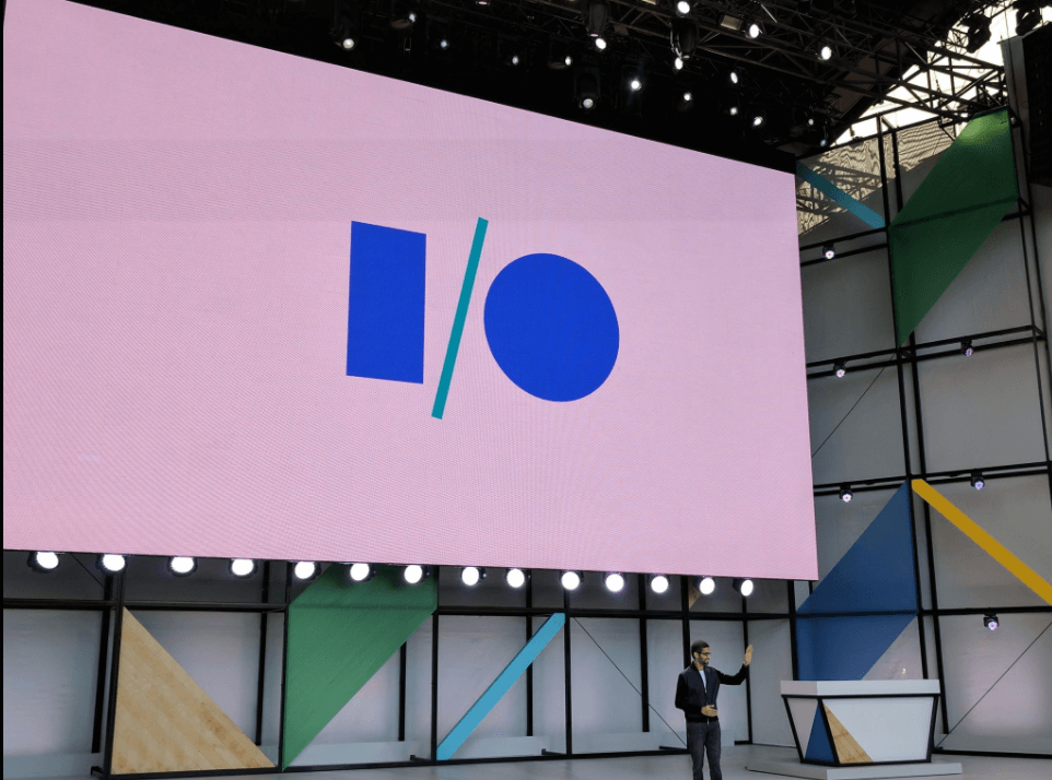 Sundar Pichai en la presentación de Google I/O 2017, Conferencia de Desarrolladores, inteligencia artificial,