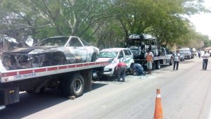 Riña entre transportistas en Villaflores, Chiapas. (Noticieros Televisa)