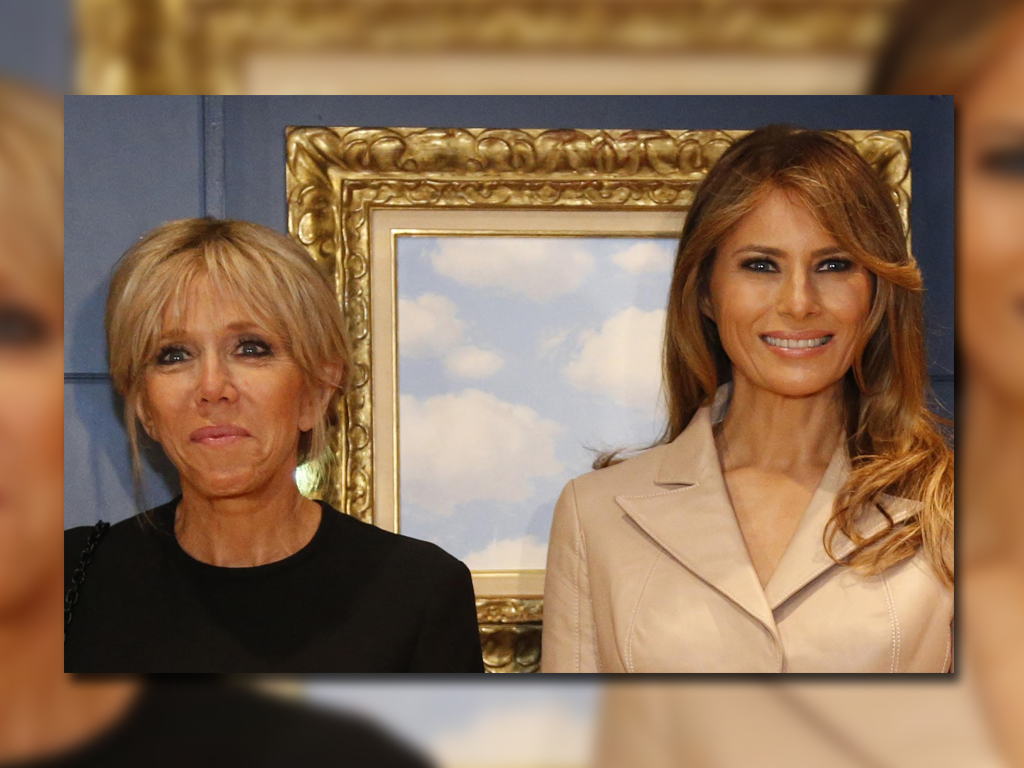 Brigitte Macron y Melania Trump en el Museo Magritte en Bruselas