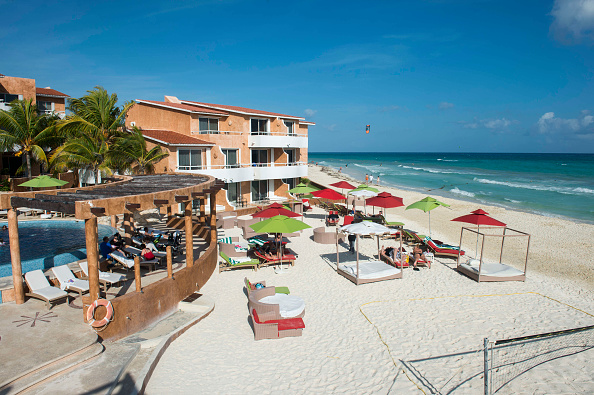 Vista de una playa en el Caribe mexicano. Aumentó el número de turistas extranjeros a México. (Getty Images(