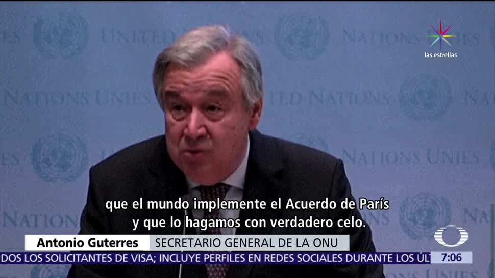 Antonio Guterres, secretario general, ONU, cambio climático, humanidad