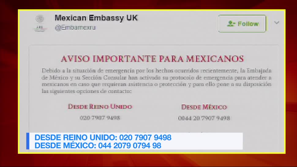 Embajada, México, Reino Unido, emite. aviso connacionales
