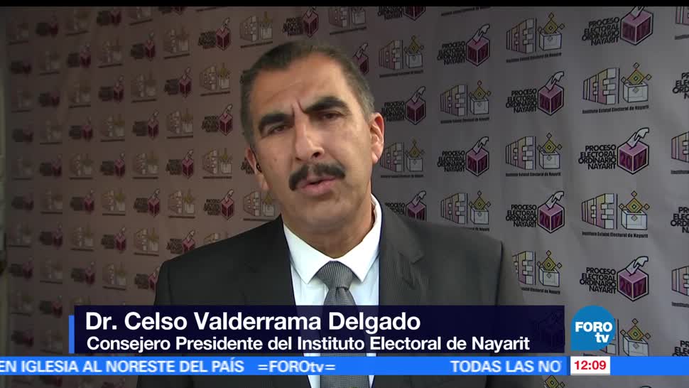 Celso Valderrama, consejero presidente, Instituto Electoral, Nayarit,
