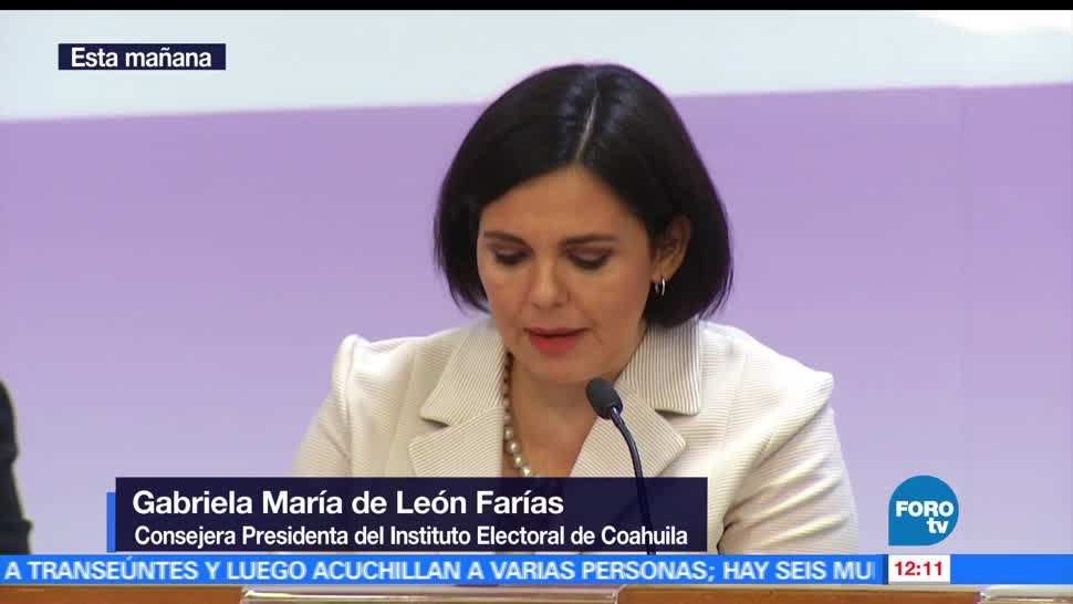 Gabriela María, consejera presidenta, Instituto Electoral, Coahuila