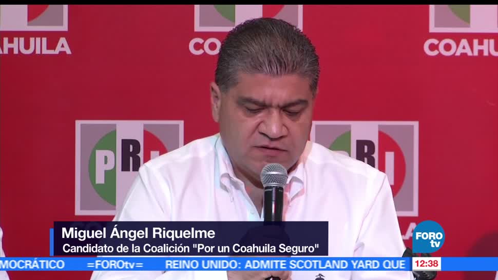 Miguel Ángel Riquelme, candidato del PRI, gobierno de Coahuila, virtual ganador