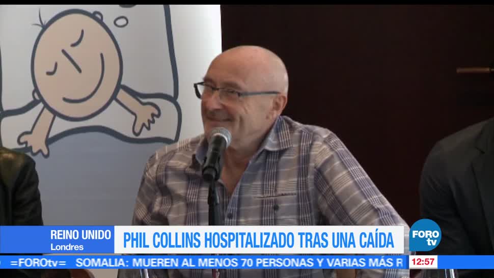 compositor, cantante británico, Phil Collins, hospitalizado