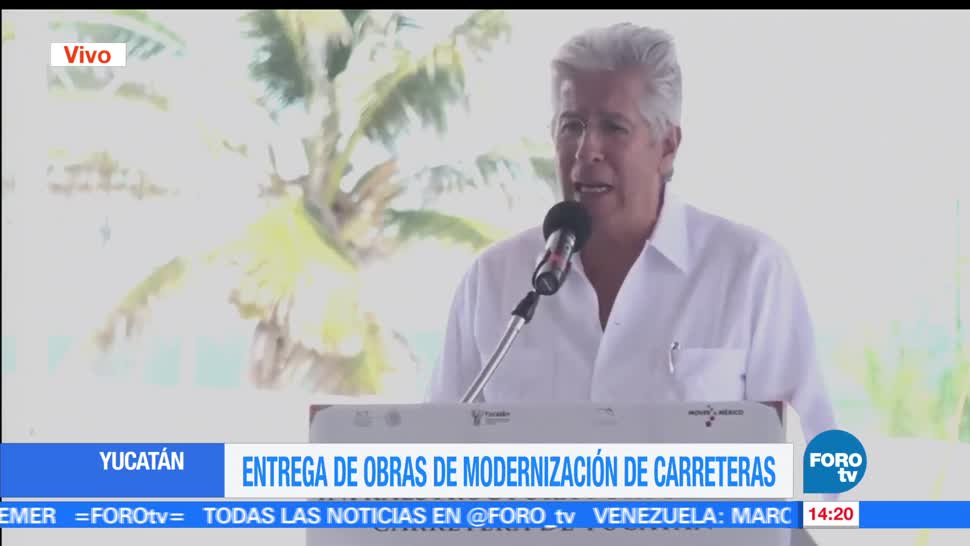 noticias, forotv, SCT, entrega, obras de modernización, carreteras en Yucatán