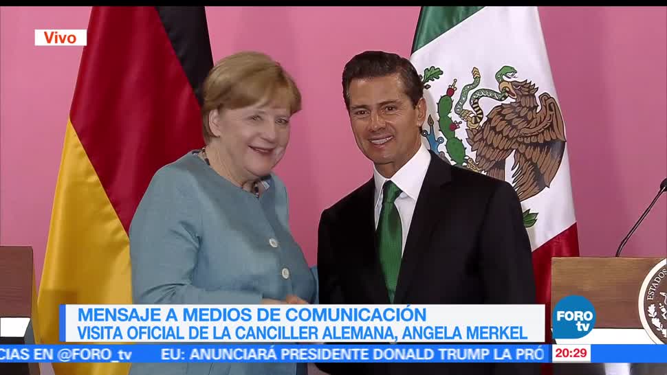 México, pide, Alemania, respaldo acuerdo comercial con la Unión Europea, conferencia, angela merkel