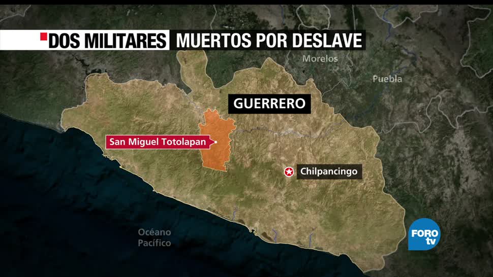 deslave, municipio de San Miguel Totolapan, Guerrero, militares, desaparecidos