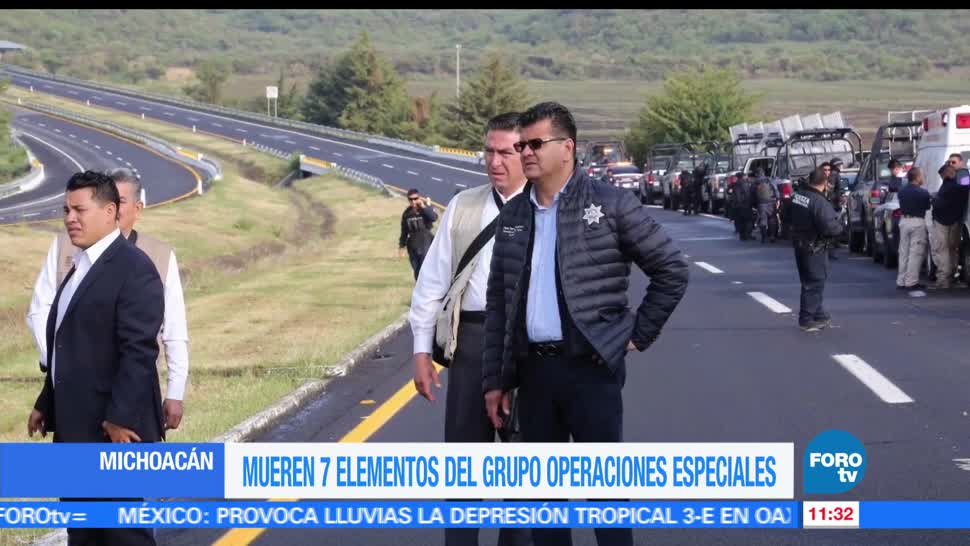 7 elementos, Grupo de Operaciones Especiales, Michoacán, accidente carretero
