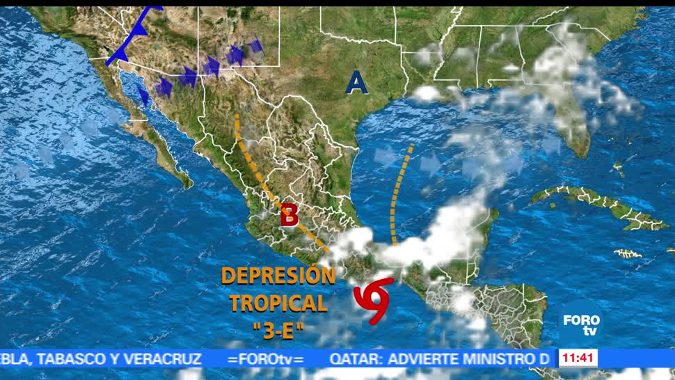 municipios de Chiapas, alerta amarilla, pronóstico de lluvias, depresión tropical
