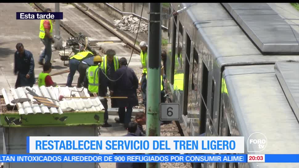 noticias, forotv, Restablecen, servicio, Tren Ligero, Restablecen servicio del Tren Ligero
