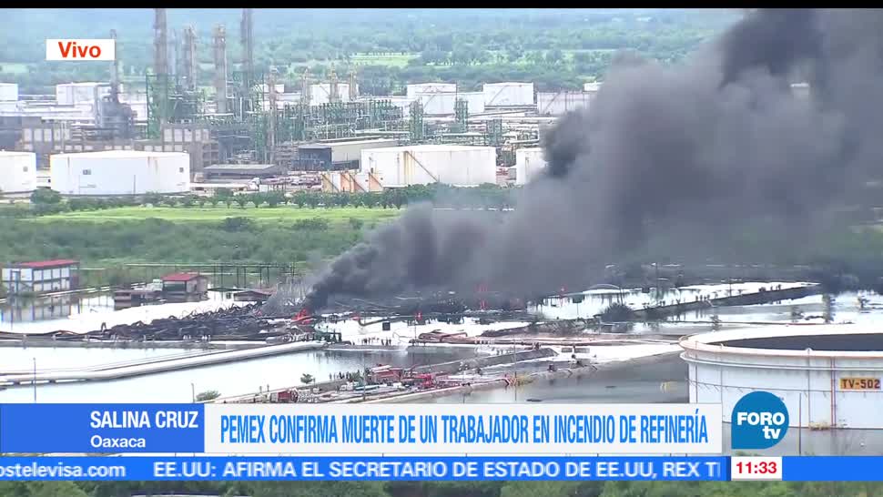 Pemex, muerte de trabajador, refinería de Salina Cruz, Oaxaca