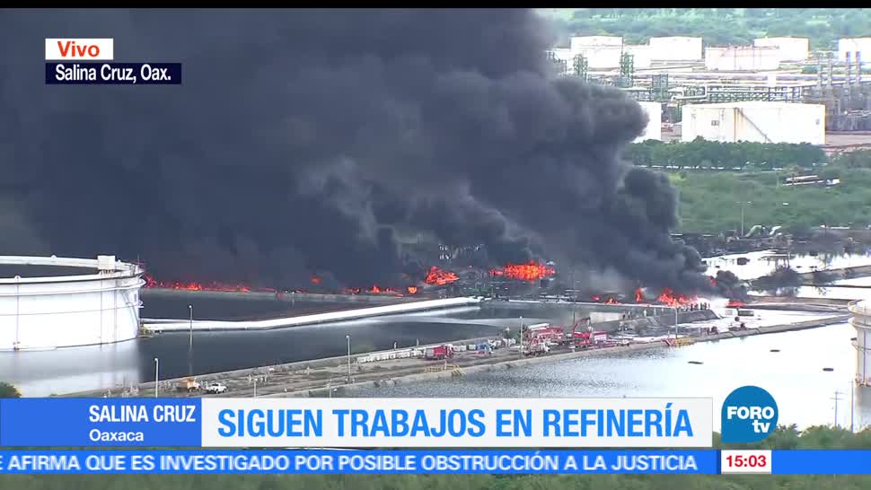 noticias, forotv, Incendio, refinería, salina Cruz, un muerto