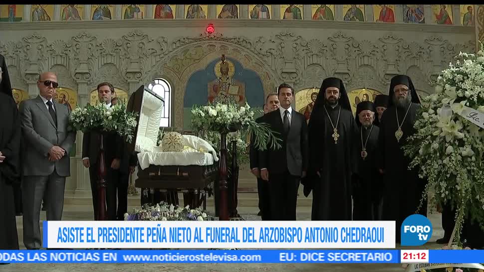 EPN, asiste, funeral, arzobispo, Antonio, Chedraoui