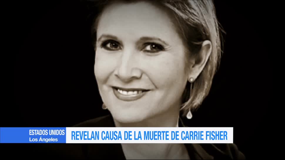 Revelan la causa de la muerte de la actriz Carrie Fisher