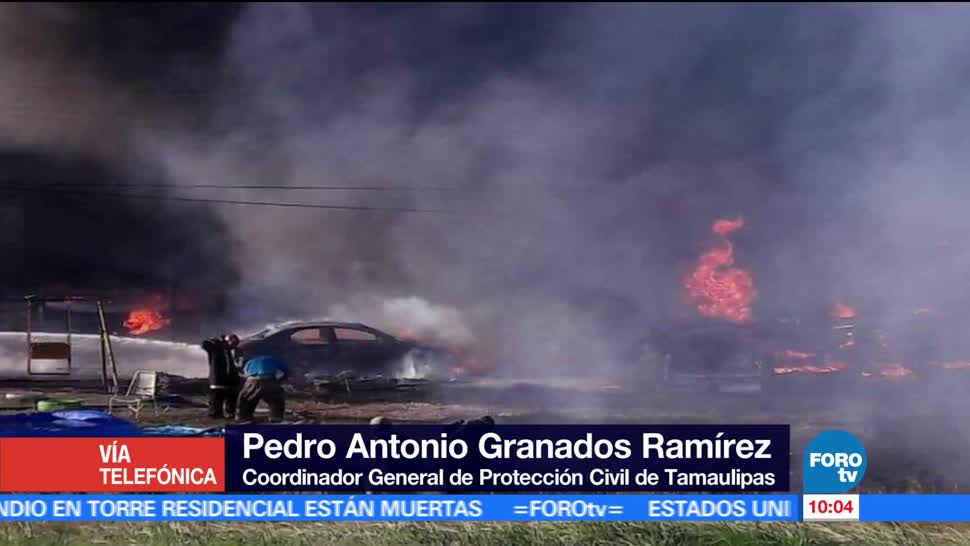 Protección Civil, Tamaulipas, Pedro Antonio Granados Ramírez, incendio en Tamaulipas, combustible robado