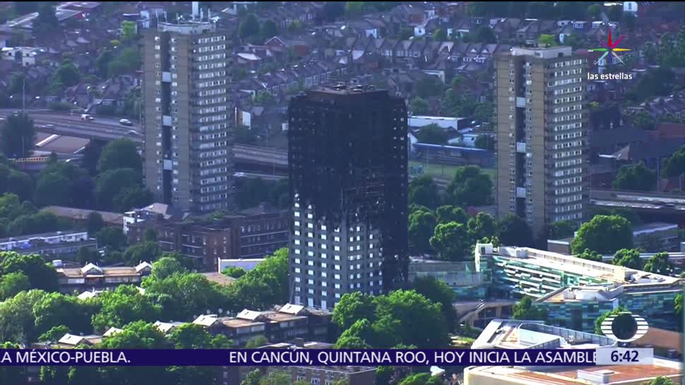 muertos, incendio en la Torre Grenfell, Londres, material altamente flamable