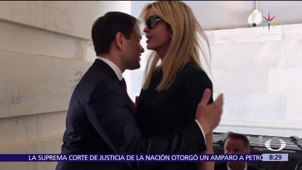 Marco Rubio, humor,Twitter, fallido abrazo, Ivanka Trump