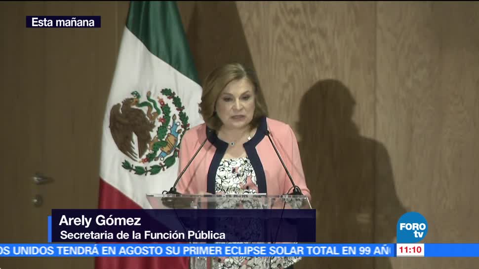 Arely Gómez, Sistema Nacional de Fiscalización, conferencia