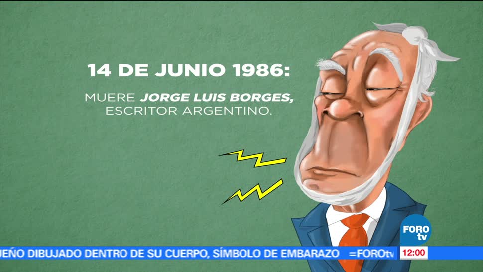 El escritor argentino, Jorge Luis Borges, 14 de junio de 1986, Muere
