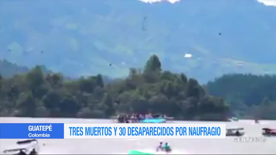 Tres muertos30 desaparecidos, naufragio, Guatepé, Colombia