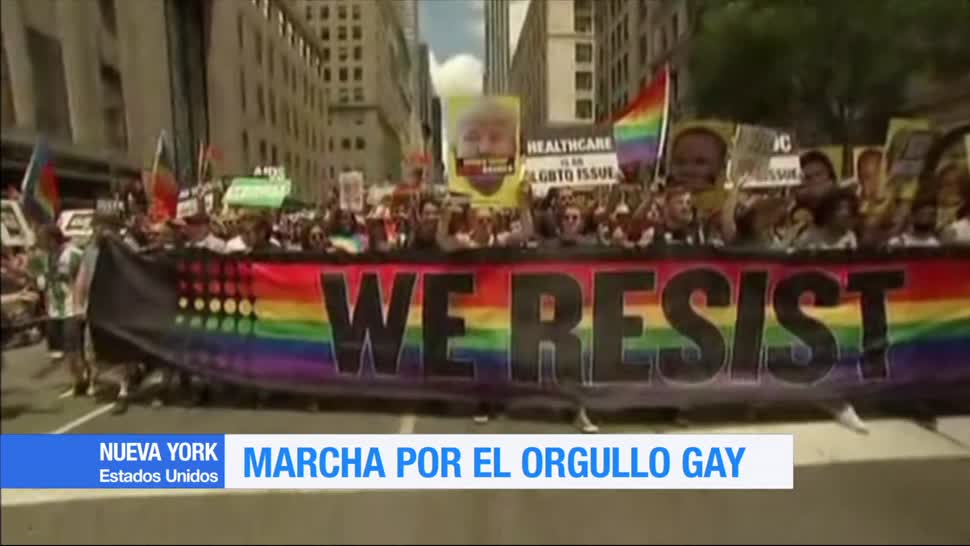 Marcha, orgullo gay, lanza gritos, Trump