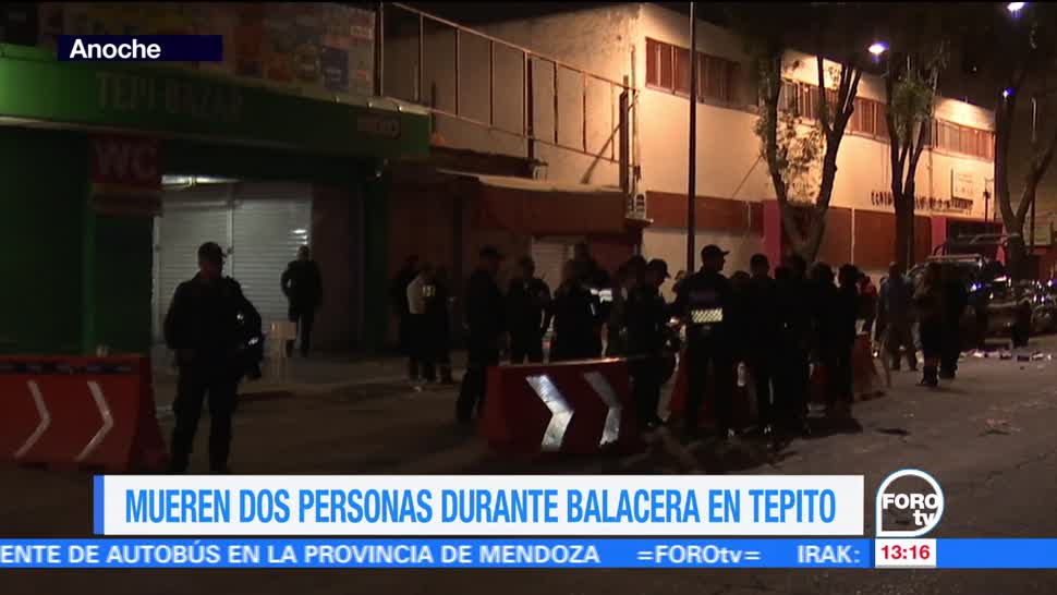 Balacera, deja dos muertos, Tepito, CDMX