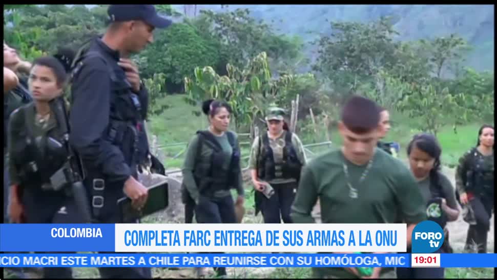FARC, entrega armamento, ONU, Misión de la ONU