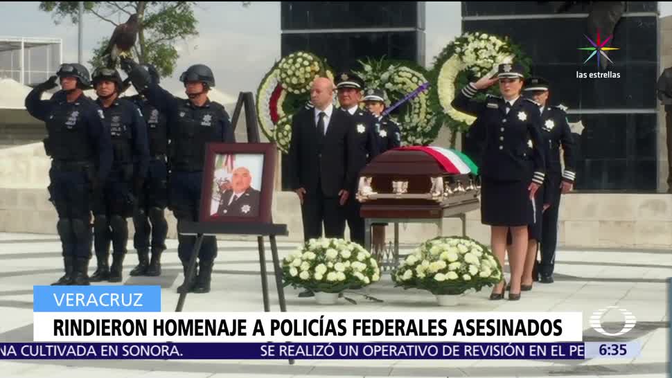 Policía Federal, gobierno de Veracruz, homenaje de cuerpo presente, Juan Camilo Castagné