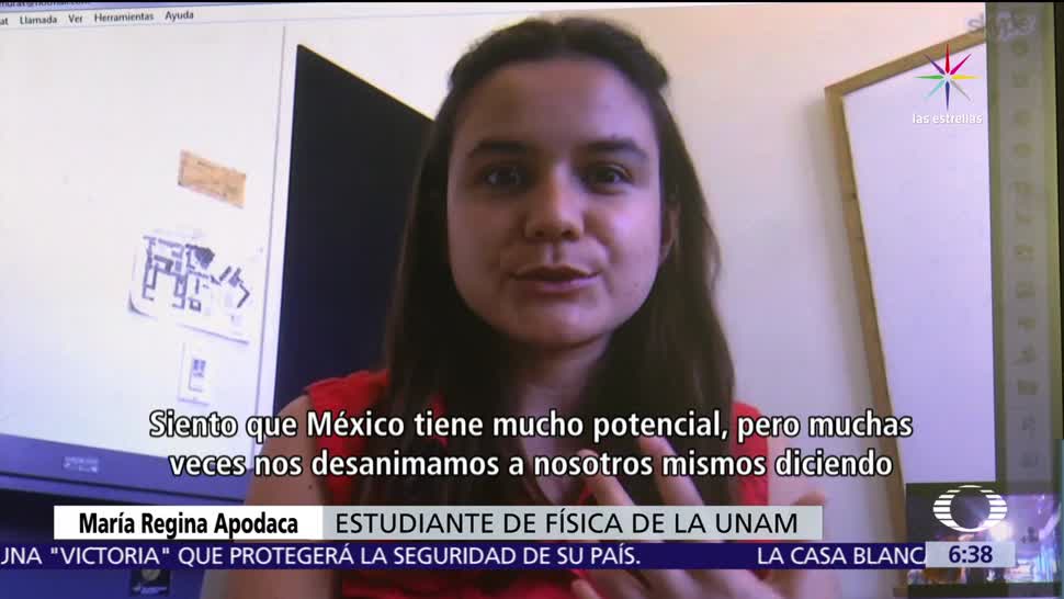 María Regina Apodaca, estudiante de Física, UNAM, helicóptero, misión a Marte