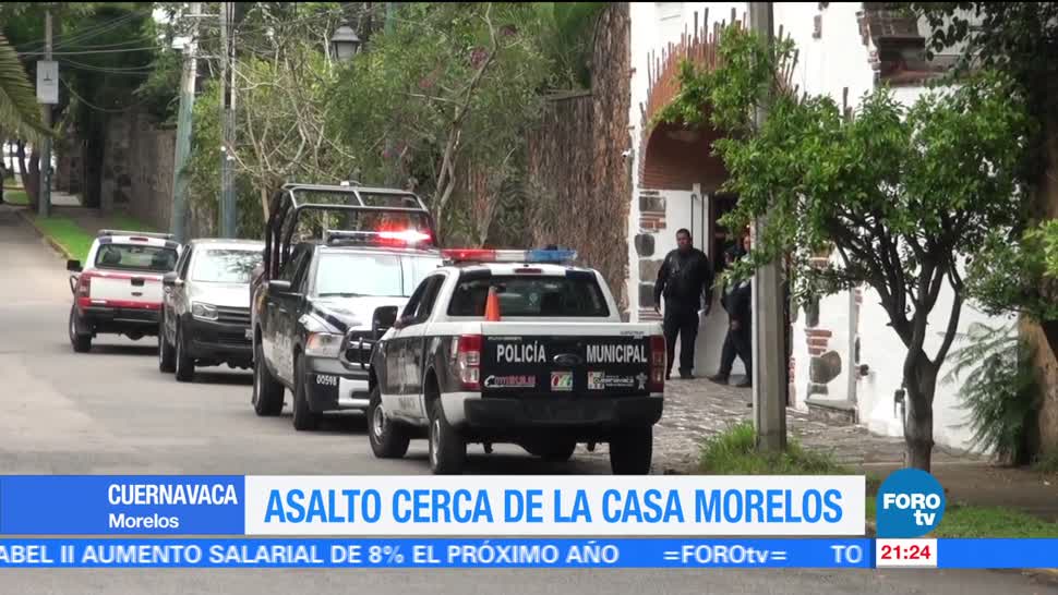 noticias, forotv, Asalto, cerca, Casa Morelos, Cuernavaca