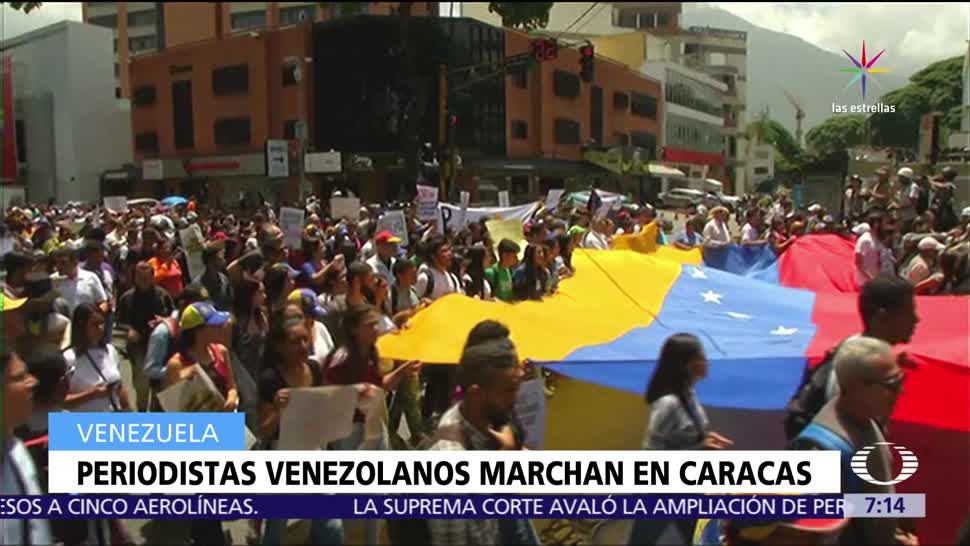 Periodistas, marchan, Caracas, libertad de expresión