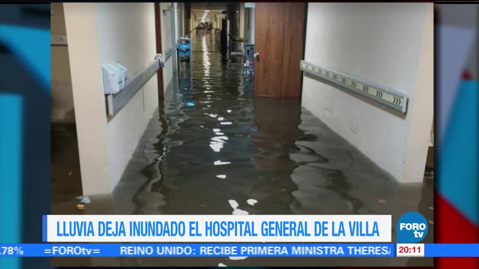 noticias, forotv, inunda, lluvias, Hospital General de La Villa, intensa lluvia