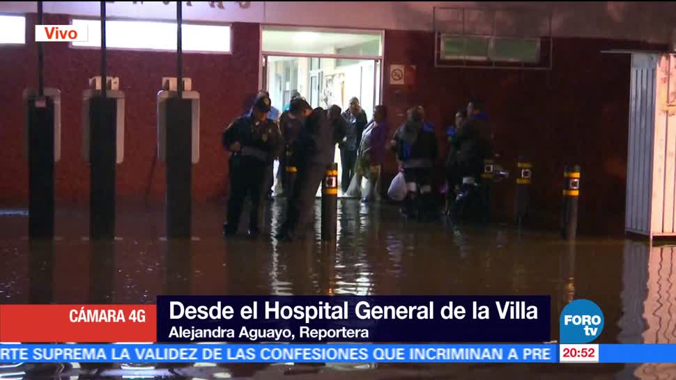 noticias, forotv, Inundación, Hospital de La Villa, medianoche, Hospital General La Villa