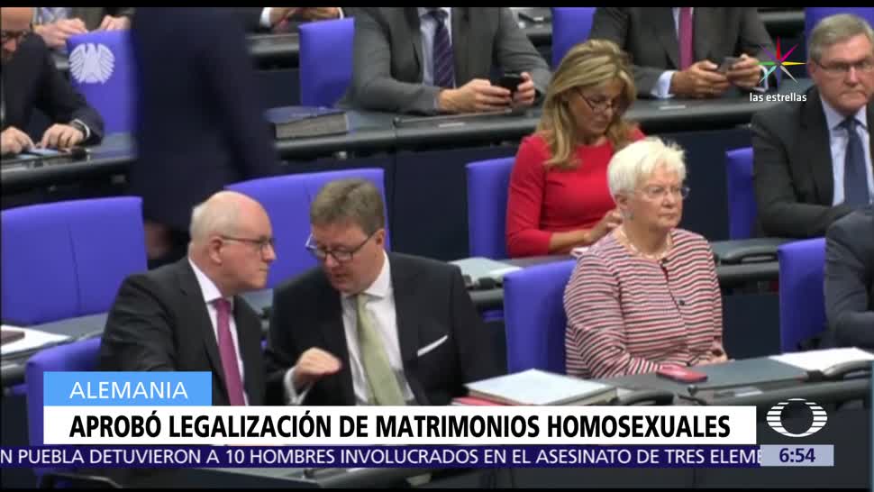 noticias, televisa, Parlamento, Alemania, aprueba reforma, autoriza el matrimonio homosexual