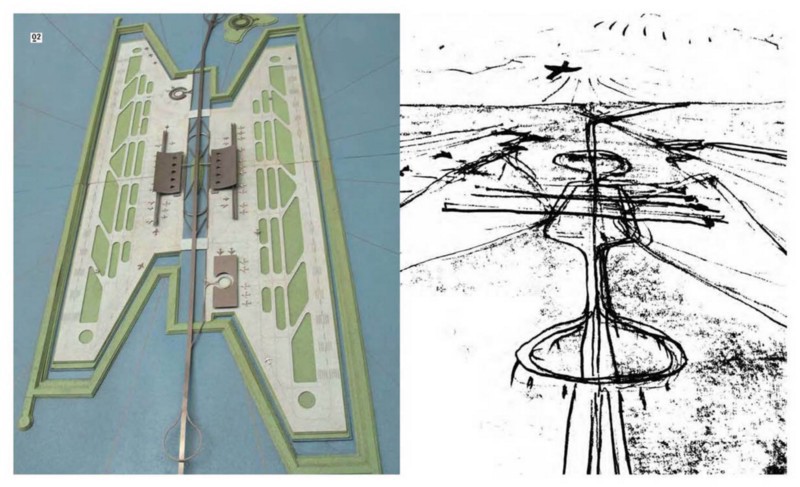 Diseño del aeropuerto para Ciudad Futura