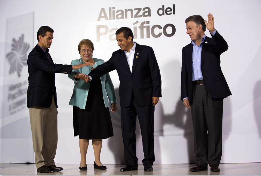 Presidentes de México, Chile, Perú y Colombia en la Alianza del Pacífico en 2015