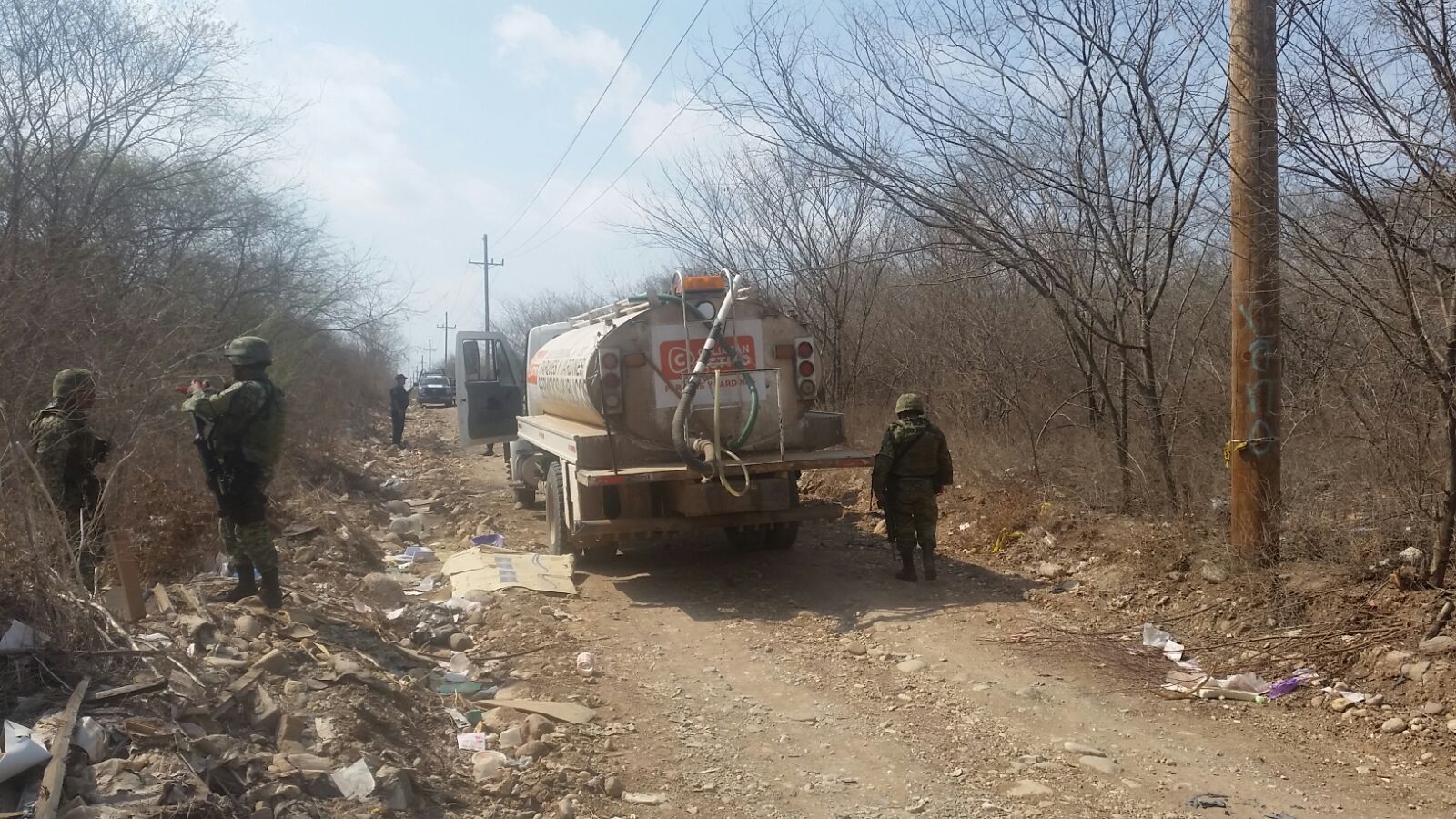 Pipa hallada con combustible robado en Culiacan