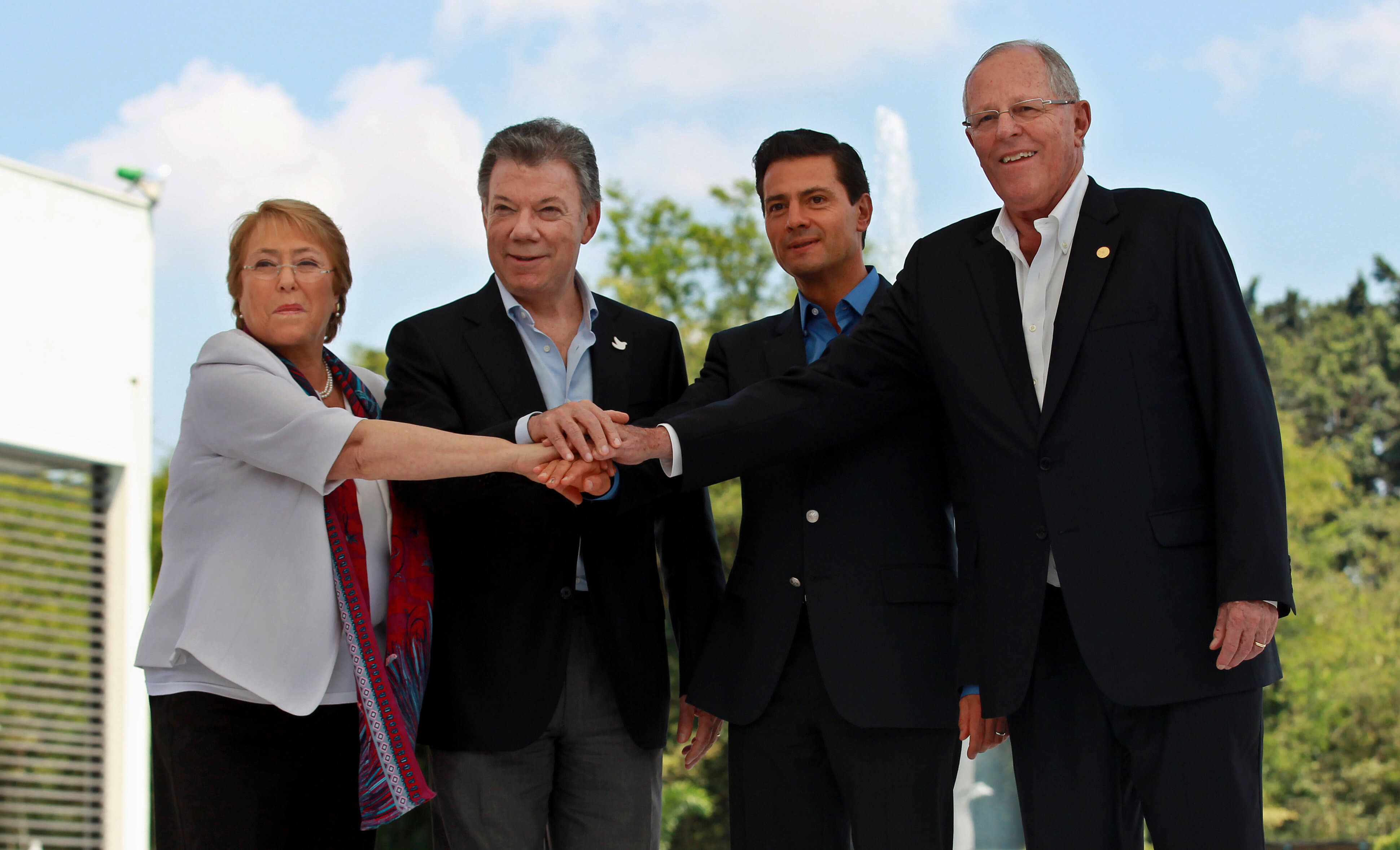 Michelle Bachelet, Juan Manuel Santos, Enrique Pena Nieto, Pedro Pablo Kuczynski