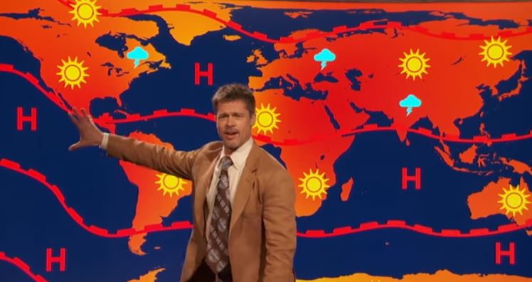 Brad Pitt da el pronóstico del tiempo en sketch cómico