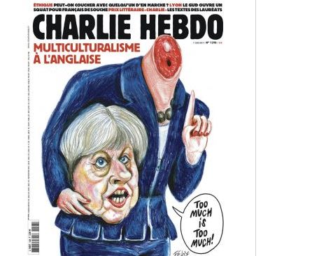 Charlie Hebdo causa controversia por una portada de Theresa May
