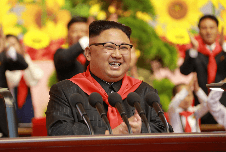 Kim Jong-un durante el VIII Congreso de la Organización de Niños de Corea (ONC) en Pyongyang