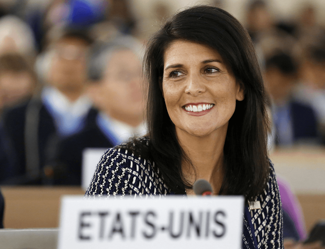 La embajadora de Estados Unidos ante la ONU, Nikki Haley