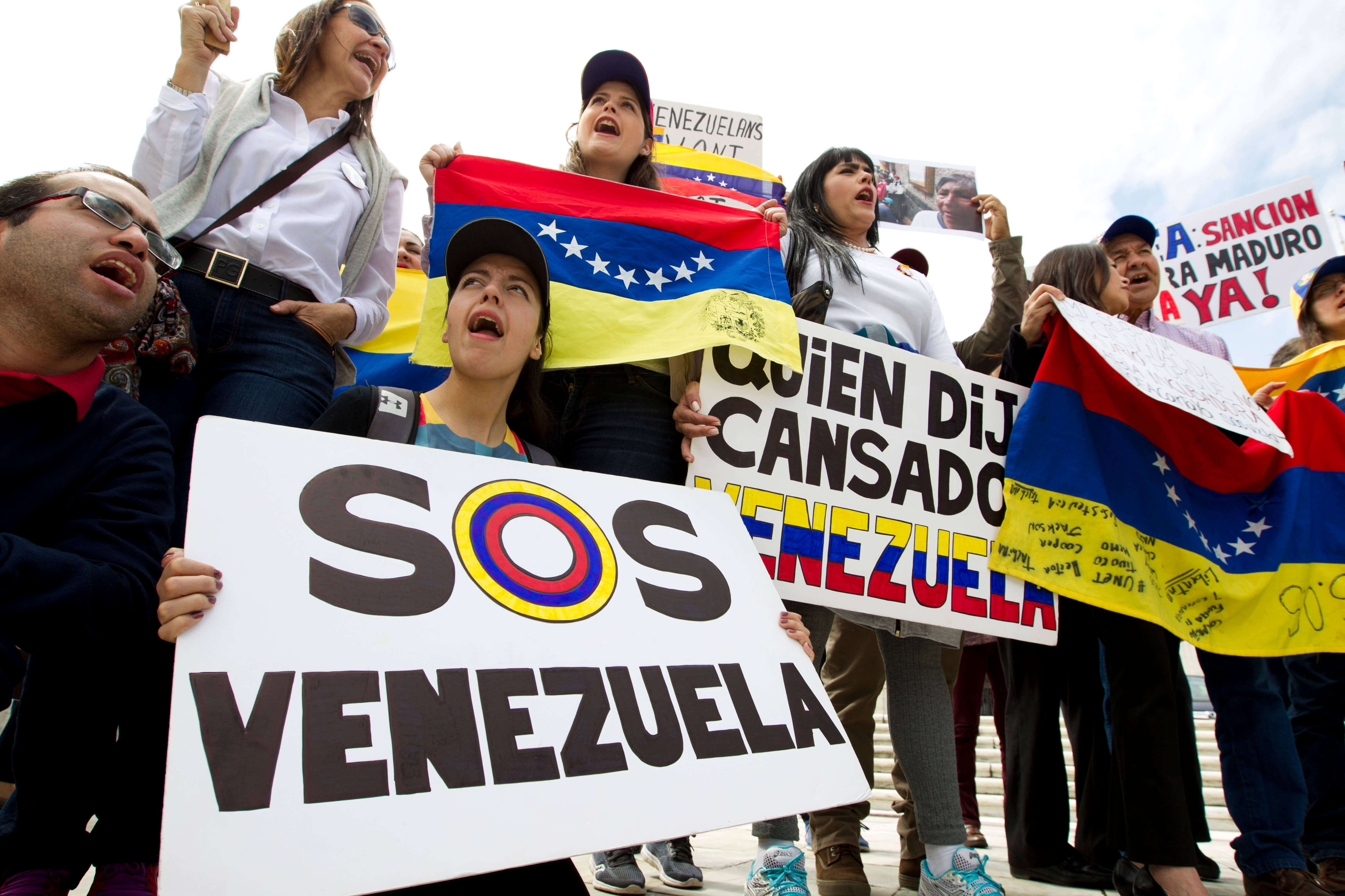 Protesta con Nicolás Maduro en la OEA