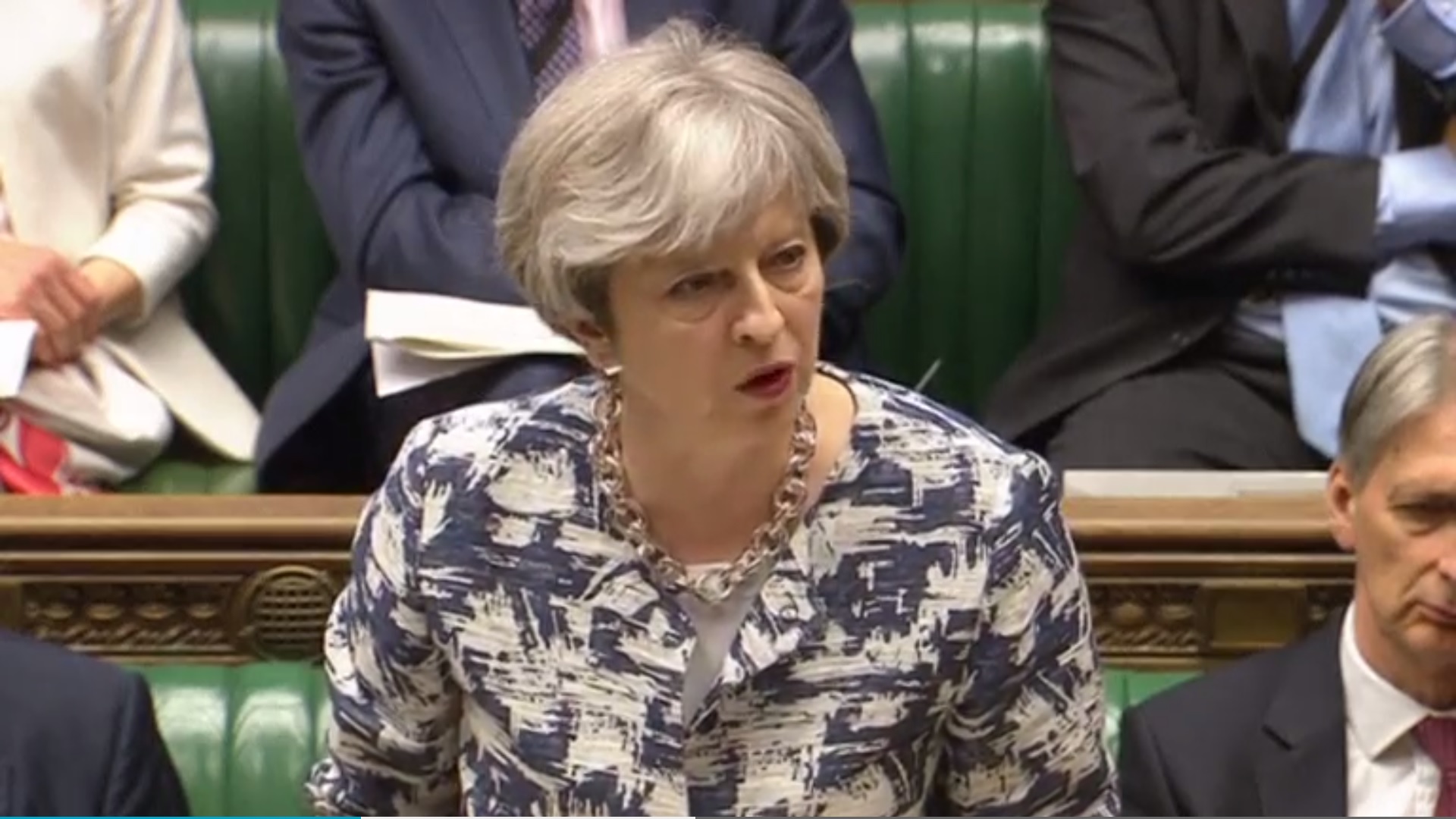 Theresa may habla frente al parlamento sobre el brexit