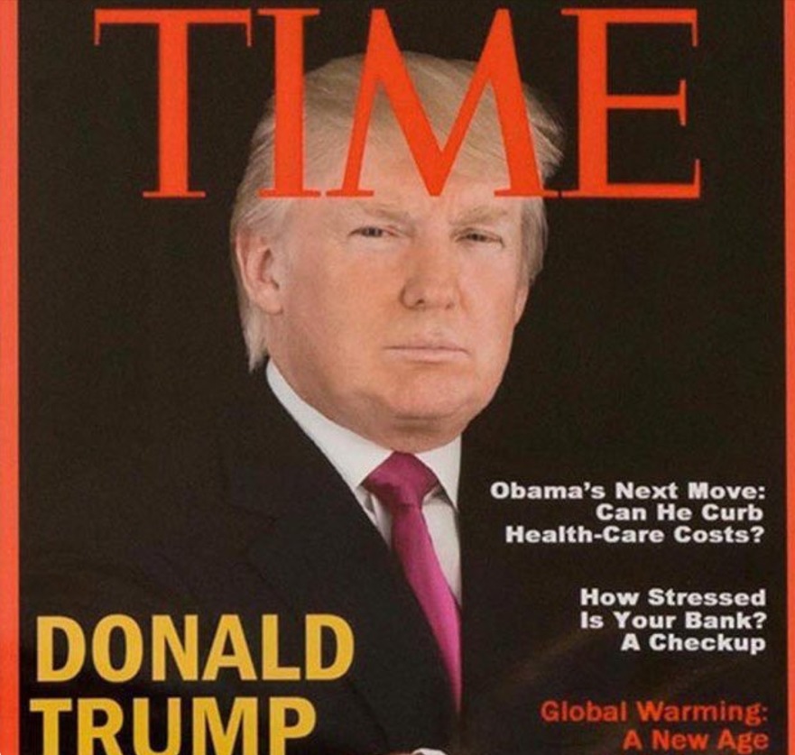 Una portada falsa de la revista Time con la imagen de Donald Trump (Foto: The Washington Post)